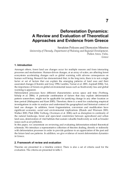 7 Deforestation Dynamics: A Review and Evaluation of Theoretical