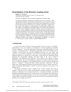 Generalization of the Bremmer coupling series