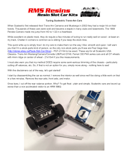 Tuning Scalextric Trans-Am Cars
