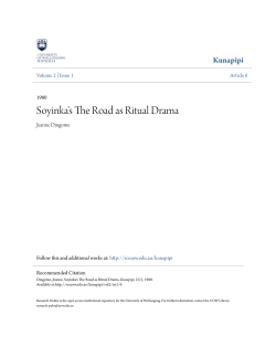 Soyinka`s The Road as Ritual Drama - Research Online