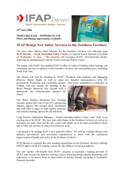 IFAP Brings New Safety Services to the Northern Territory