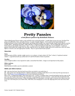 Pretty Pansies - Undermost Salamander Knits