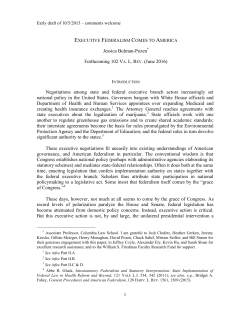 executive federalism comes