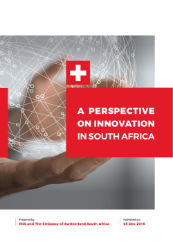 A PERSPECTIVE ON INNOVATION IN SOUTH AFRICA