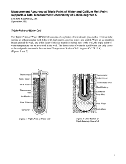 Measurement Accuracy at Triple Point of Water and Gallium Melt