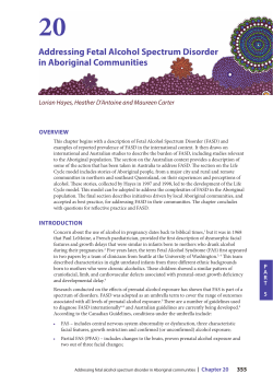 20. Addressing Fetal Alcohol Spectrum Disorder in Aboriginal