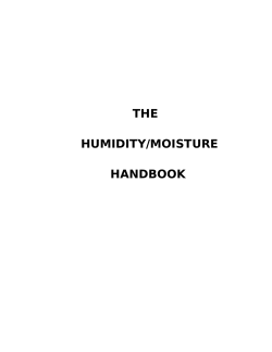 the humidity/moisture handbook - IUOE, Local 501 Training Center