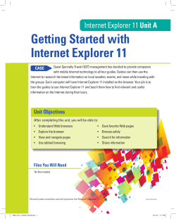 Getting Started with Internet Explorer 11
