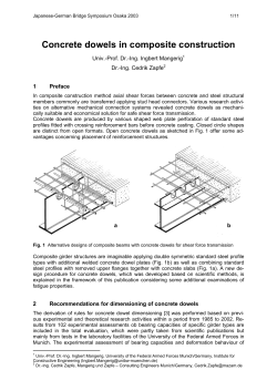 Concrete dowels in composite construction