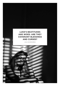 luke`s beatitudes and woes: are they covenant