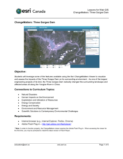 ChangeMatters: Three Gorges Dam Objective: Connections to