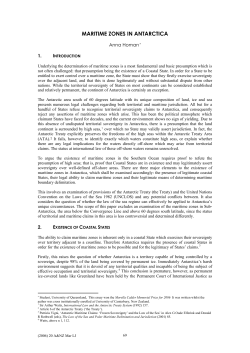 maritime zones in antarctica - Australian and New Zealand Maritime
