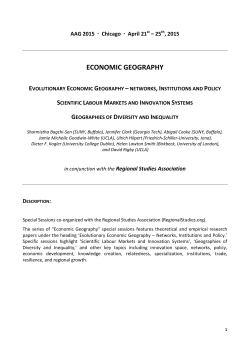 Sessions on Economic Geography