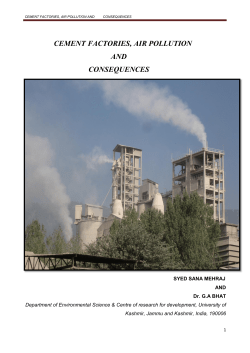 cement factories, air pollution and consequences