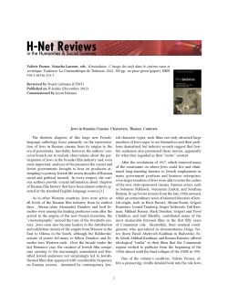 Jews in Russian Cinema: Characters, Themes, Contexts - H-Net