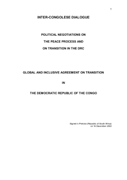Global and Inclusive Agreement on Transition in the