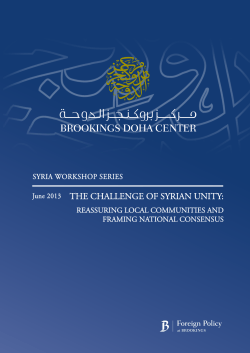 The Challenge of Syrian Unity