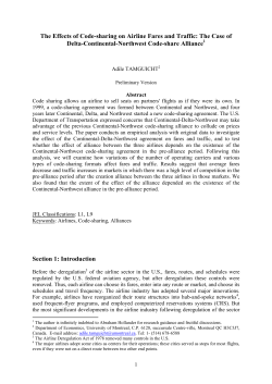 The Effects of Code-sharing on Airline Fares and