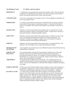Top 50 Regents Terms US History and Government