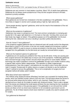 Gallbladder removal - Dr Geofr&egrave; Heyns Specialist Surgeon