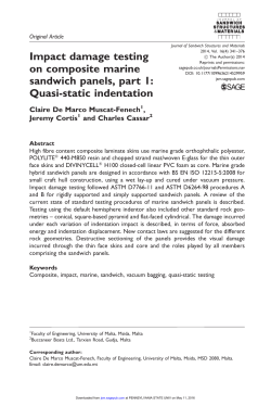 Impact damage testing on composite marine sandwich