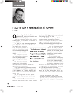 How to Win a National Book Award: A Primer
