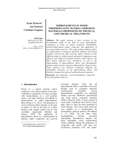 improvements in wood thermoplastic matrix composite materials