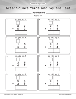 Area: Square Yards and Square Feet