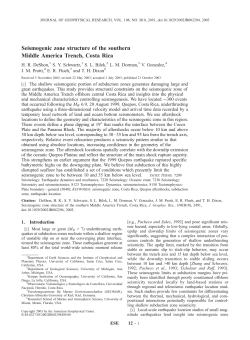 Seismogenic zone structure of the southern Middle America Trench