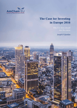 The Case for Investing in Europe 2016