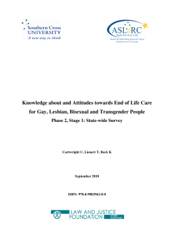Knowledge about and Attitudes towards End of Life Care for Gay