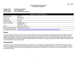 Private Security Officer Program Type