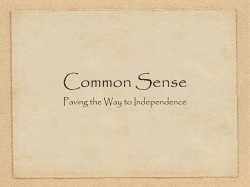 Common Sense PowerPoint - Northeast Georgia RESA