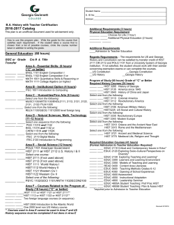 history teacher certification program plan