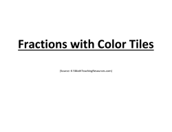 Fractions with Color Tiles