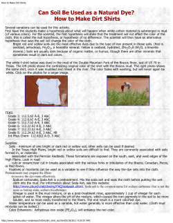 How to Make Dirt Shirts - UF/IFAS Office of Conferences and Institutes