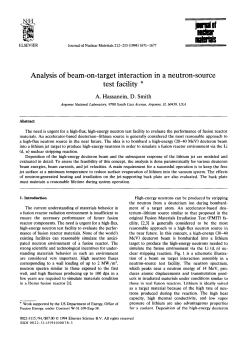 Analysis of beam-on-target interaction in a neutron