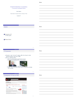 IT Economics and Market Failures