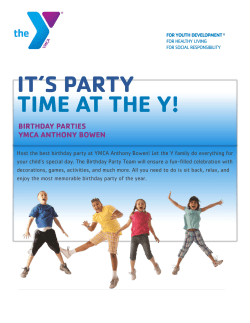 it`s party time at the y! - YMCA of Metropolitan Washington