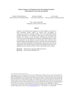 Routes, Exports, and Employment in Developing Countries
