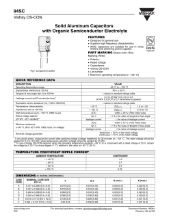 94SC Solid Aluminum Capacitors with Organic Semiconductor