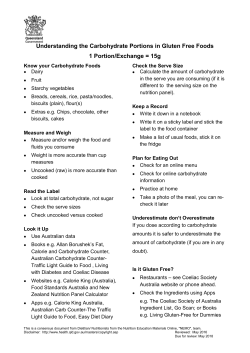 Understanding the carbohydrate portion of gluten free foods