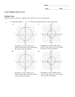 Conics Multiple Choice File