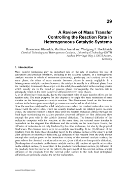 29 A Review of Mass Transfer Controlling the Reaction Rate in