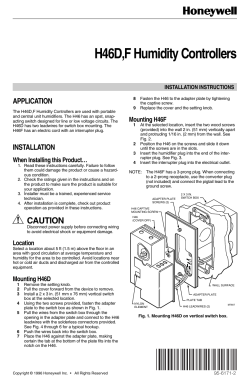 h46d,f humidity controllers