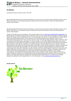 Go Botany! - Botanical Society of America