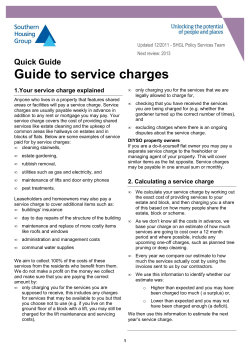 Guide to service charges