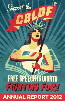 AnnuAl RepoRt 2012 - Comic Book Legal Defense Fund