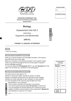 AS 2, Organisms and Biodiversity