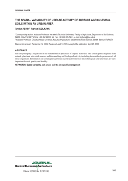 the spatial variability of urease activity of surface agricultural soils